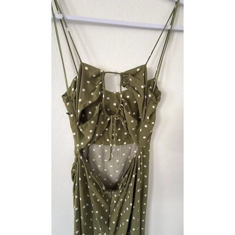 Zara Polka Dot Midi Slip Dress - Picture 4 of 4